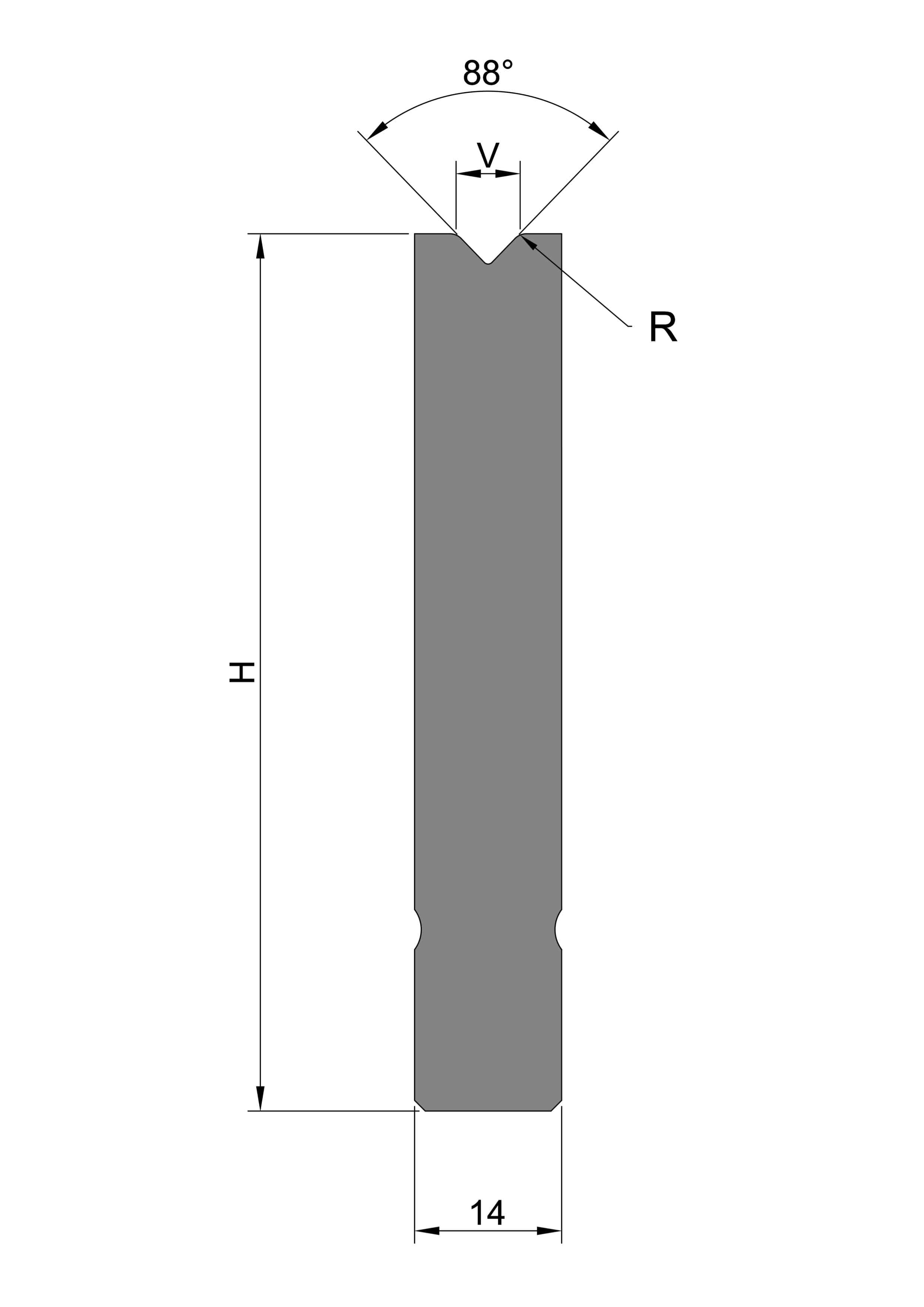 Self - Centering 1 'V' Die - 88˚